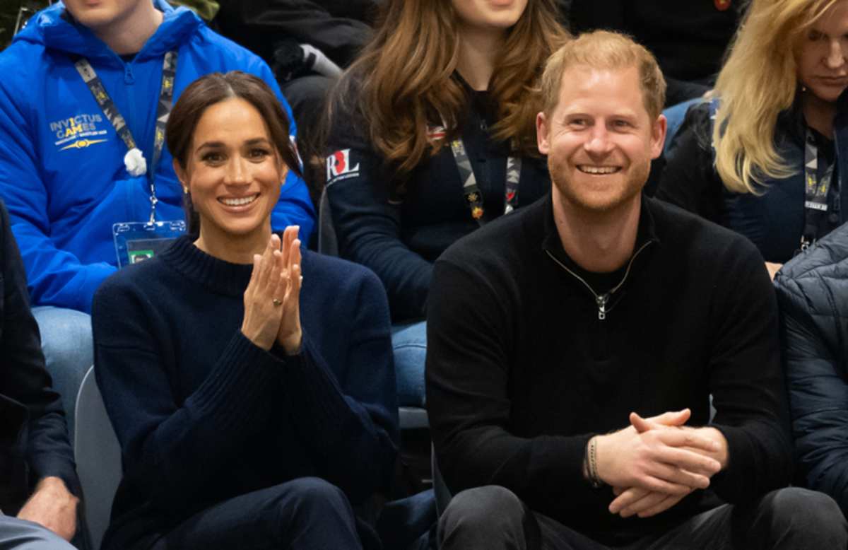 Prince Harry, Duke of Sussex and Meghan, Duchess of Sussex attend the Wheelchair Basketball final between USA and Israel during day one of the 2025 Invictus Games at on February 09, 2025 in Vancouver, British Columbia. (Photo by Samir Hussein/WireImage)