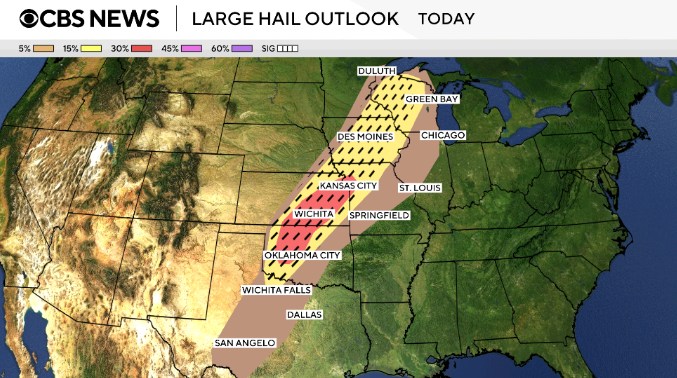Maps show more severe storms forecast for Midwest after tornadoes, flooding