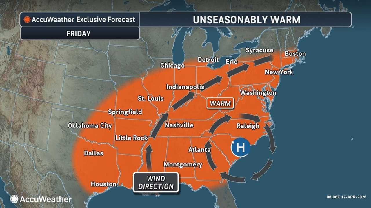 30-degree drop in temperatures coming after steamy stretch: 5-day forecast