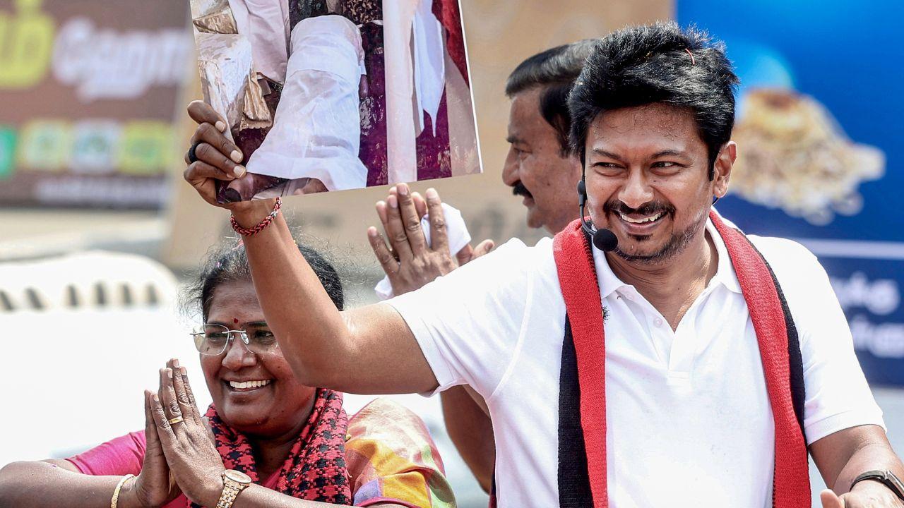 In photos Udhayanidhi Stalin campaigns for DMK candidates in Tiruppur ...