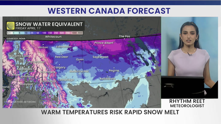 Rapid snowmelt risk in western Canada