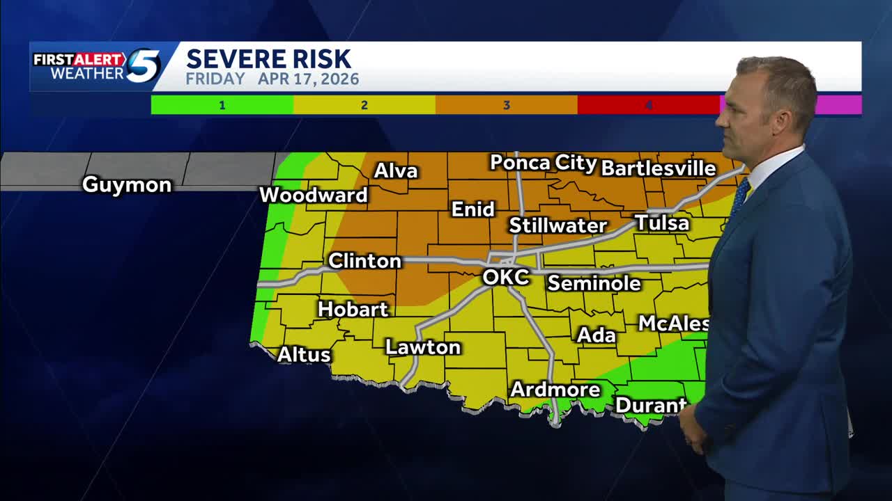 Oklahoma weather forecast: Storms late with strong cold front