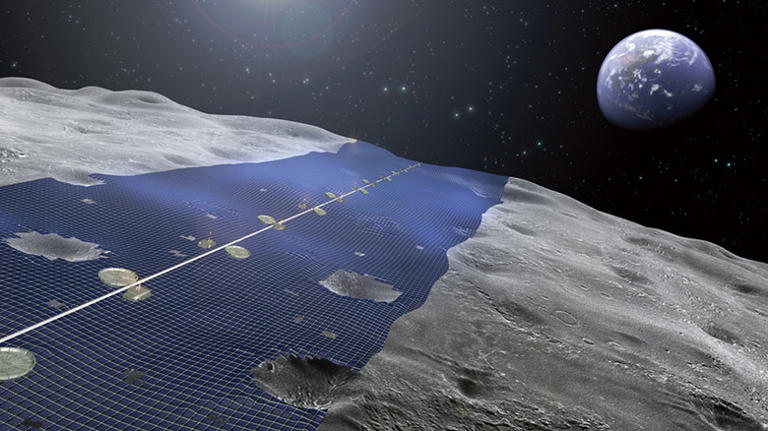 This sci-fi moon ring concept could send infinite clean energy to Earth
