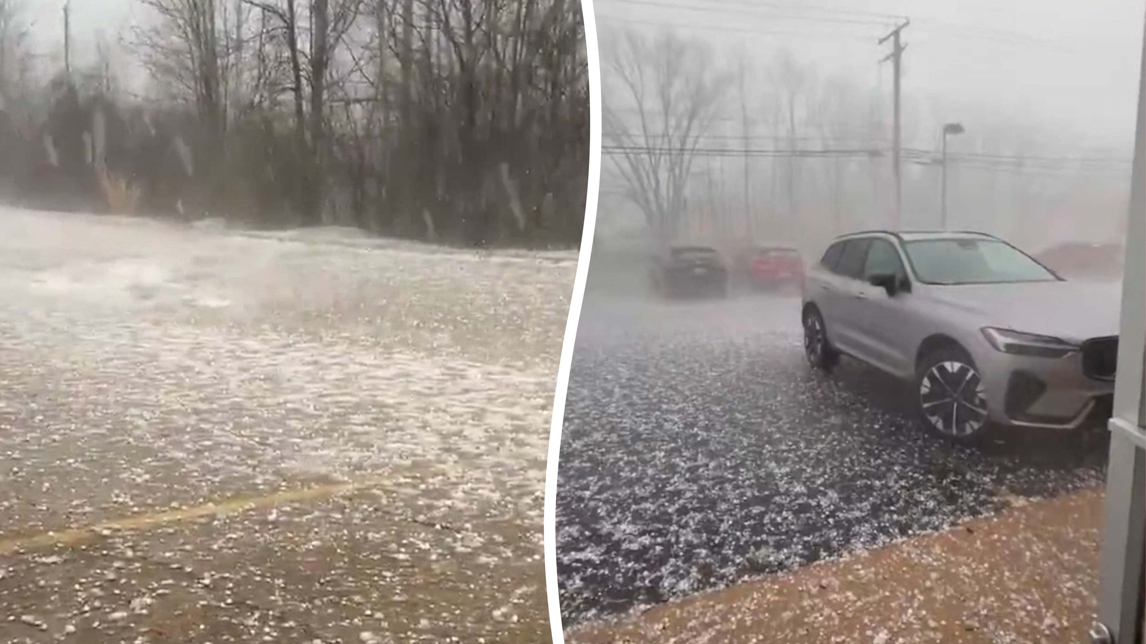 Large hail and strong winds hit Ohio during severe storm
