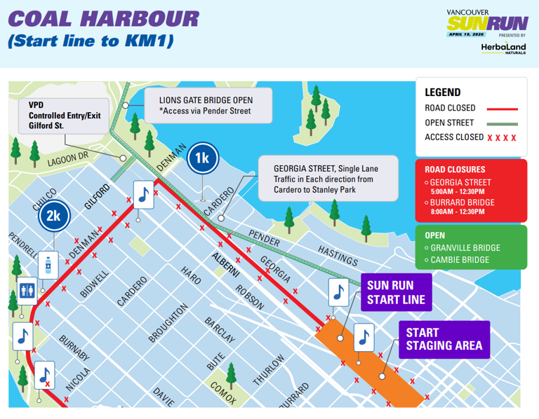 Sun Run 2026: Which roads will be closed on race day? (with map)