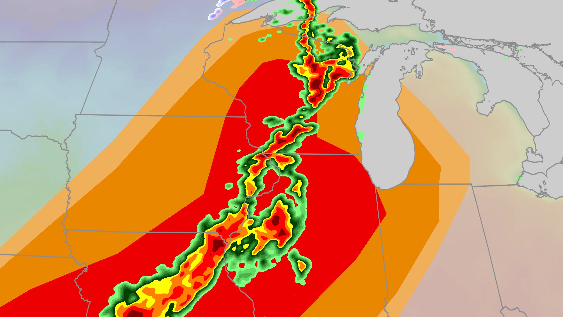 Midwest, lakes on alert for EF3 tornadoes, 75+ mph winds
