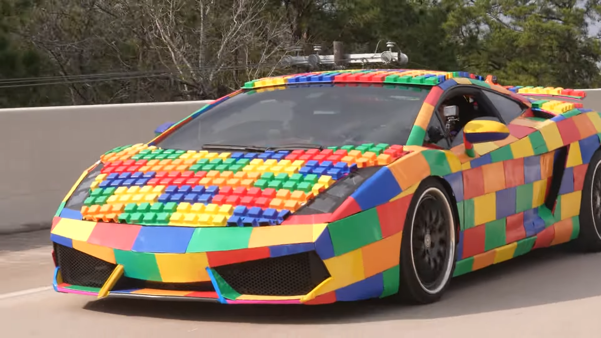 Giant Lego supercar tested in real traffic with surprising results