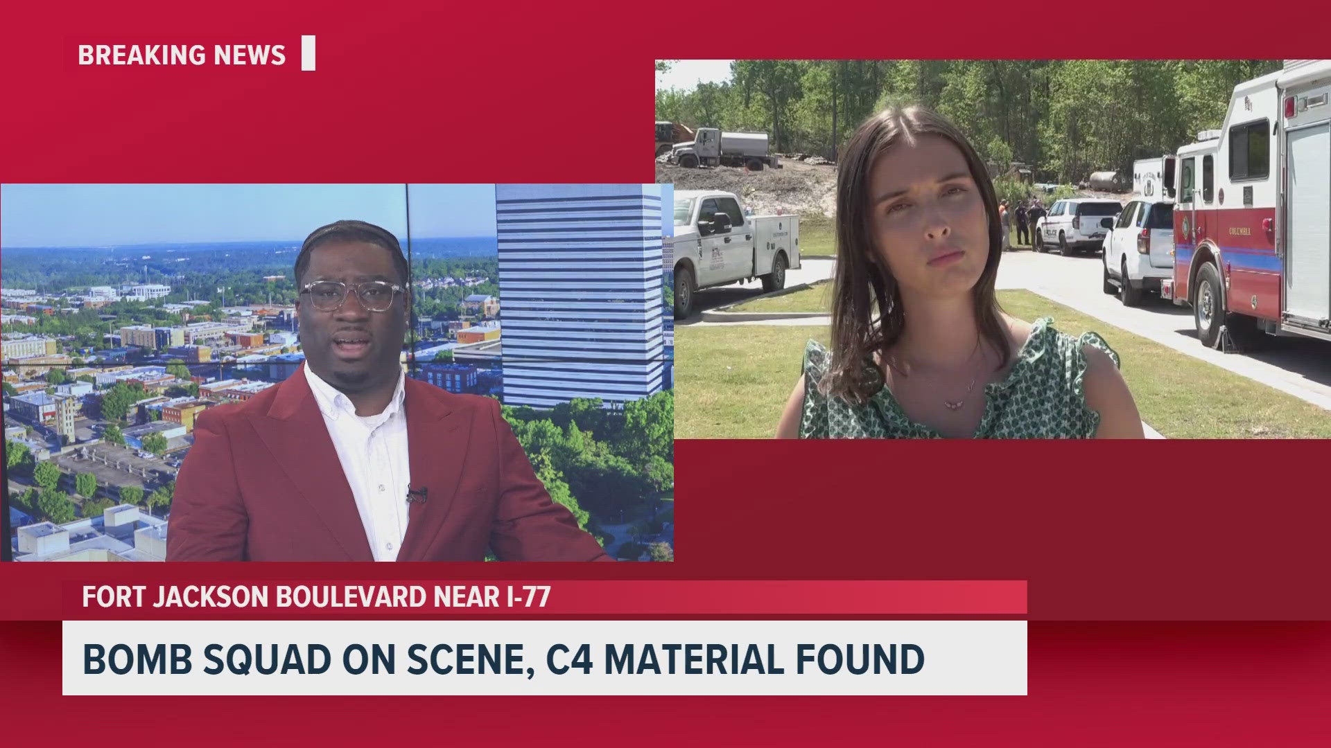 C4 explosives found at construction site in Columbia near I-77