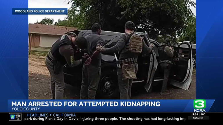Man arrested after attempting to kidnap a woman, running over a man in ...