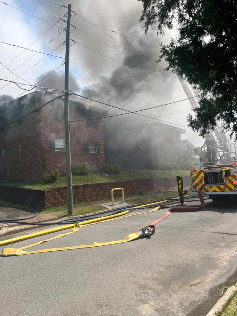 Firefighters battle apartment fire in Birmingham's Fountain Heights area