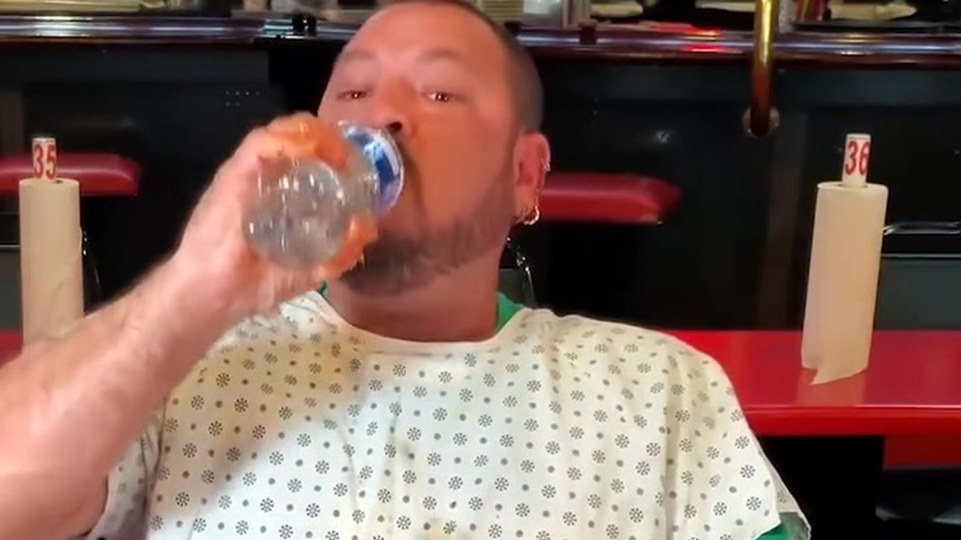 Extreme high-calorie burger challenge