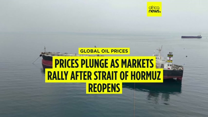 Oil prices plunge as markets rally after Strait of Hormuz reopens