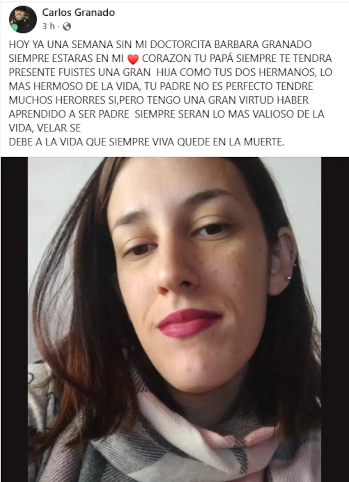 El desgarrador mensaje del padre de la médica atropellada en Villa ...
