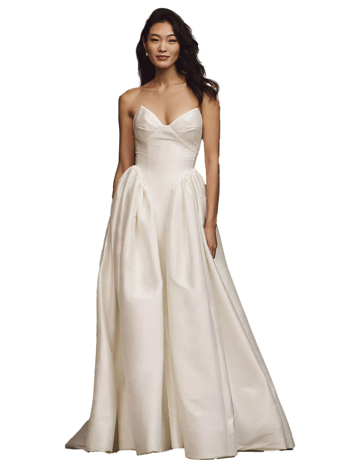 Willowby by Watters Ember Strapless Drop-Waist Dupioni Wedding Gown