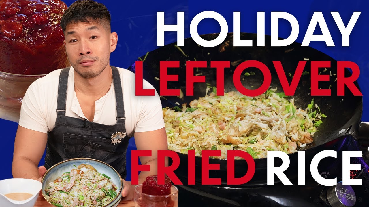 Making fried rice out of holiday leftovers