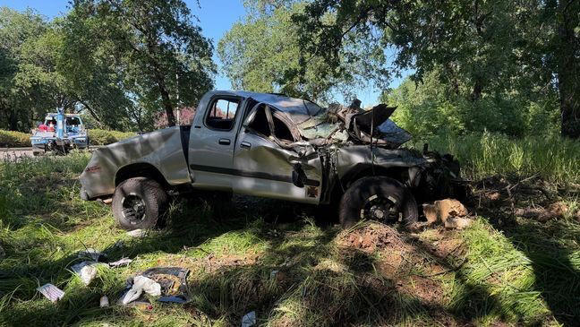 Man hospitalized after being ejected during rollover crash in Redding ...