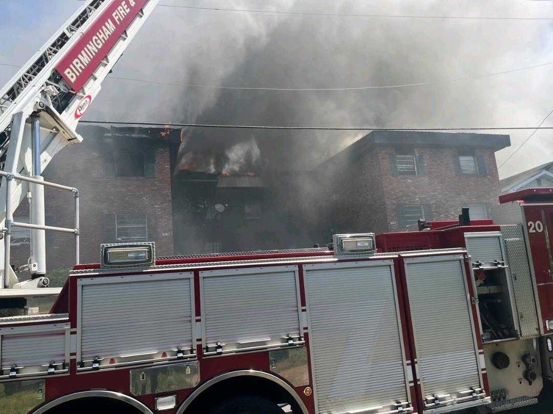 Firefighters battle apartment fire in Birmingham's Fountain Heights area