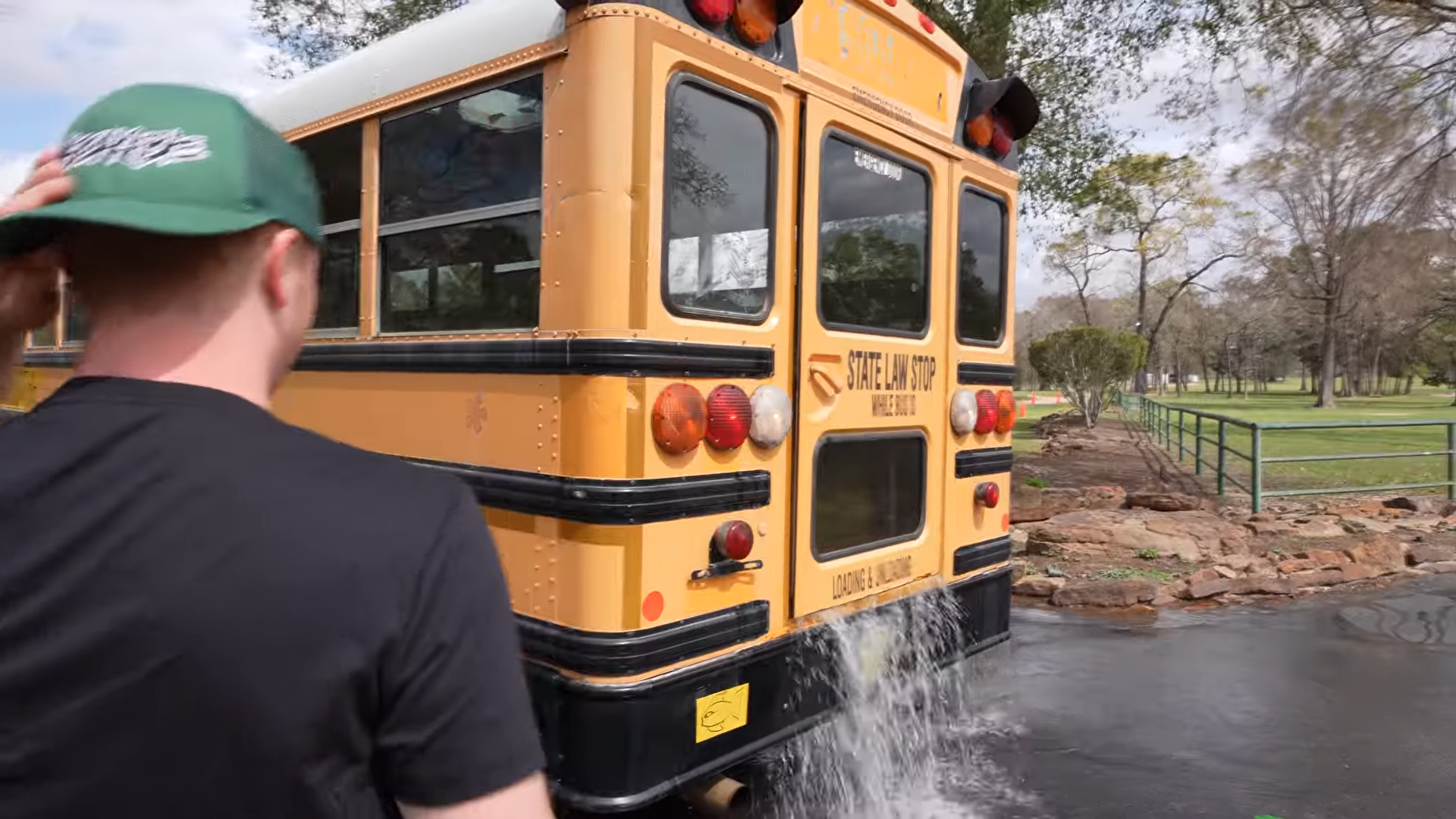 28000 pounds of water inside a bus leads to chaos and close calls