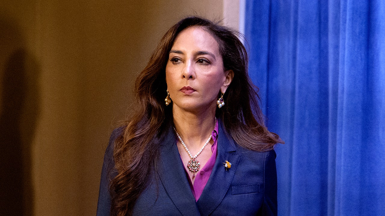 Assistant Attorney General for Civil Rights Harmeet Dhillon arrives for a news conference at the Justice Department on September 29, 2025 in Washington, DC.