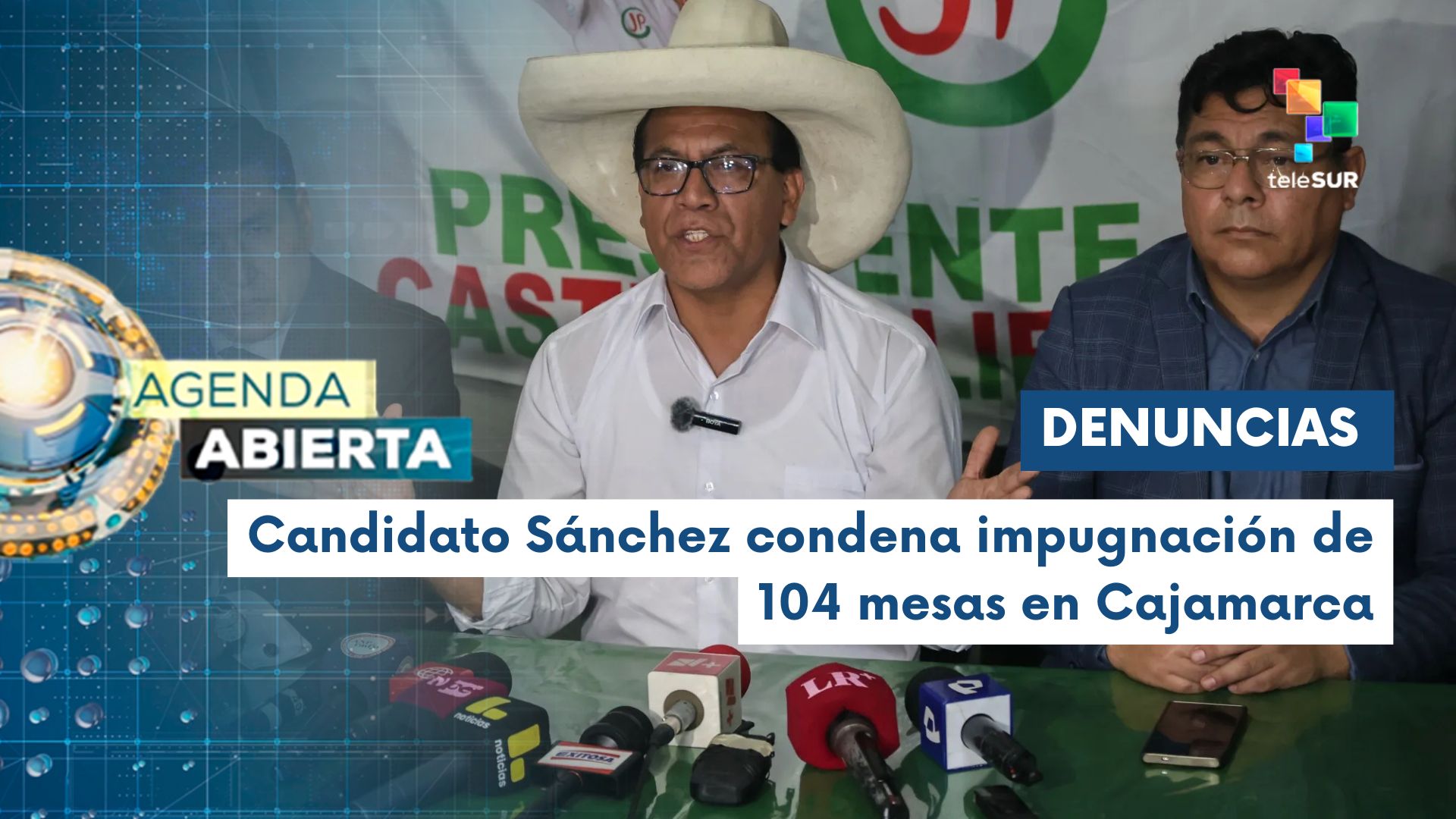En Perú el candidato Sánchez llama a la población a defender el voto