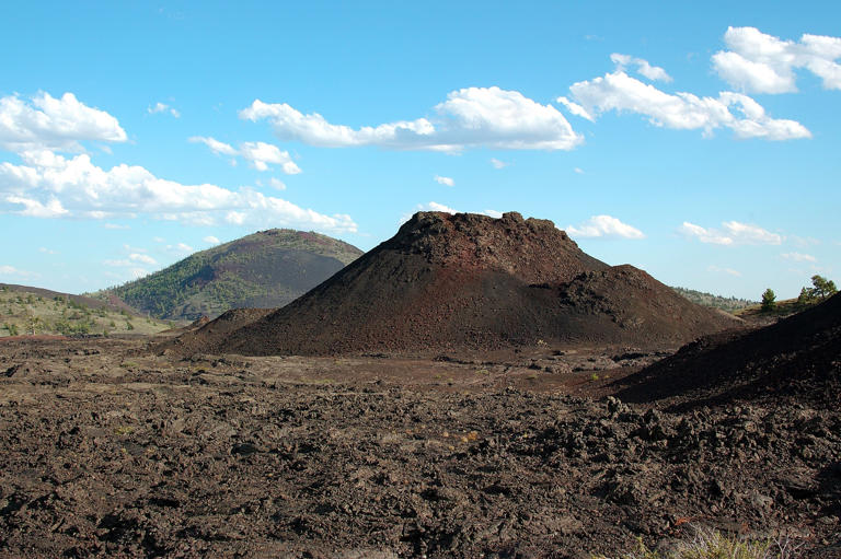 Camp in a lava field at this national monument and preserve
