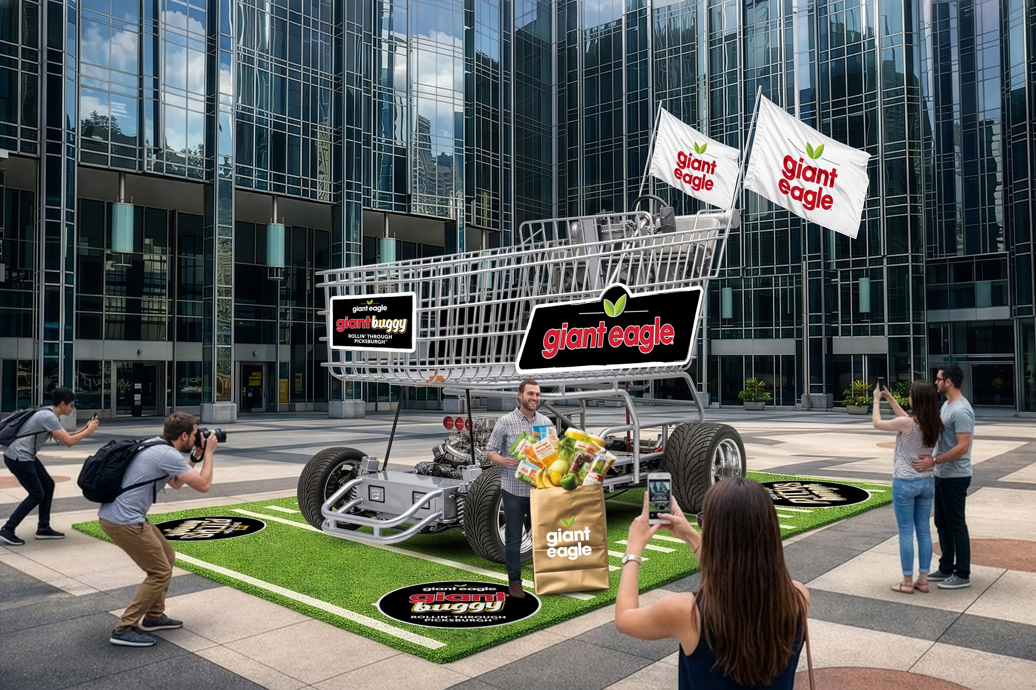 Giant Eagle kicks off NFL Draft week in Pittsburgh with Giant Buggy ...