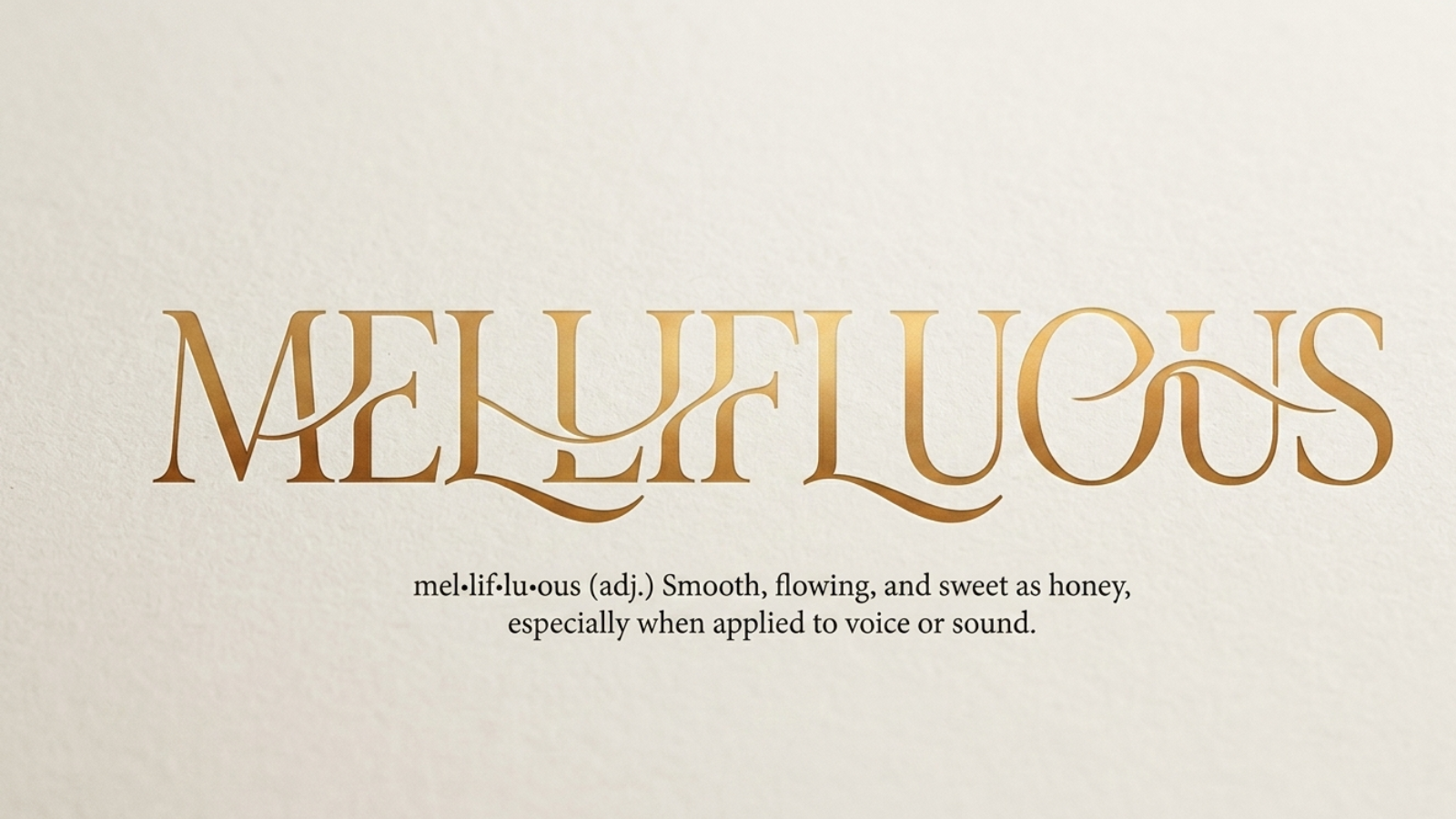 Mellifluous – meaning, usage and examples