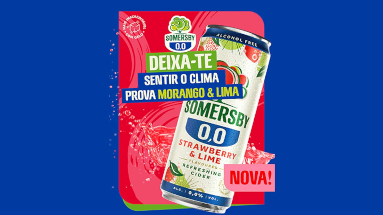 Nova Somersby morango & lima 0.0% reforça oferta de sidras sem álcool