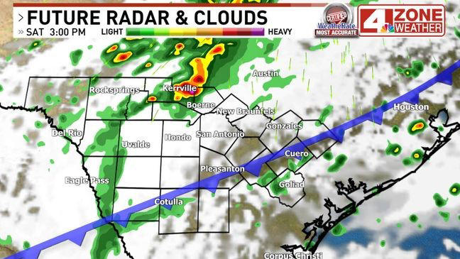 Major cold front impacting San Antonio, bringing 30-degree temperature drop