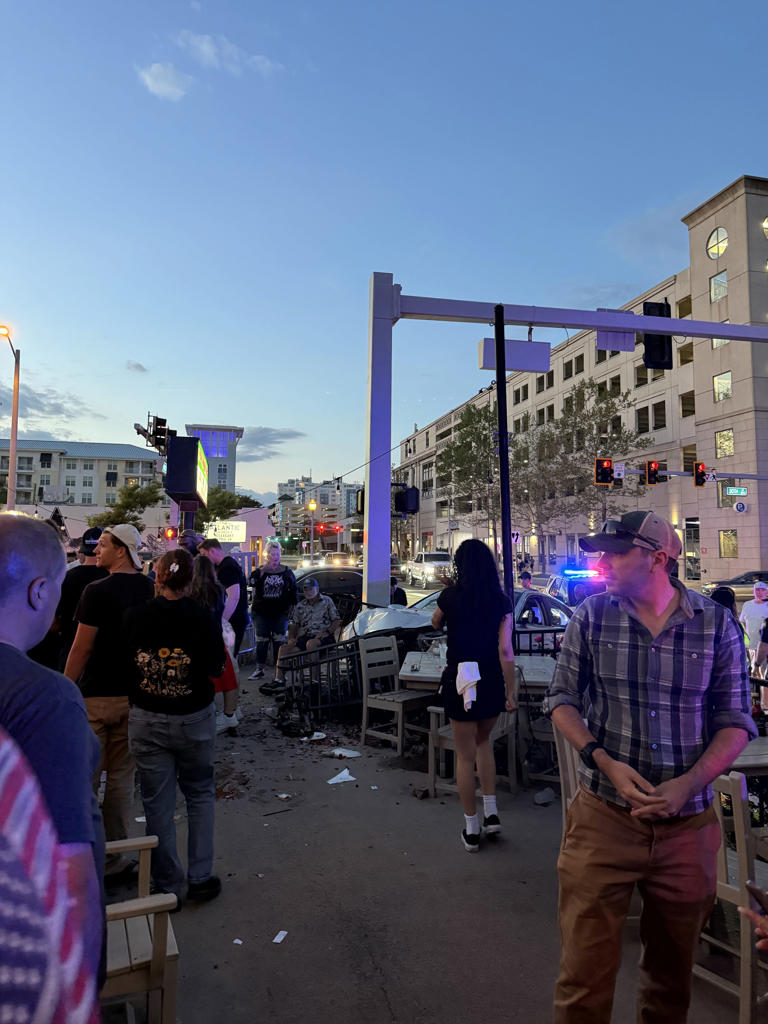 Multiple injured after car crashes into patio in Virginia Beach