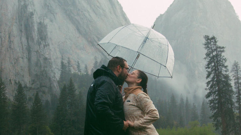 Lightning struck El Capitan. An engagement photographer got the shot.