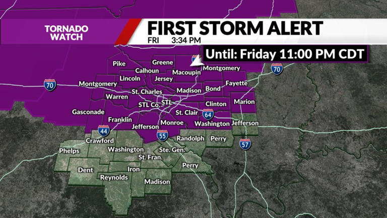 Live: Severe weather rolls through the St. Louis area overnight
