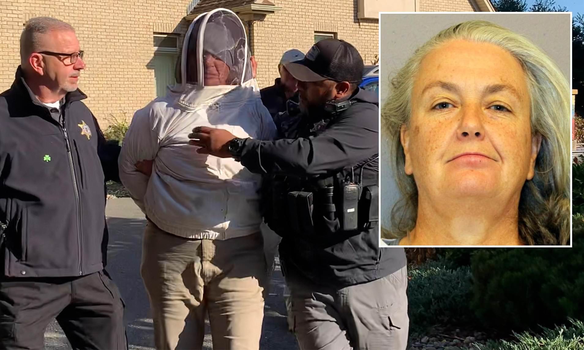 Hilarious arrest pics of woman found guilty of setting swarm of angry ...