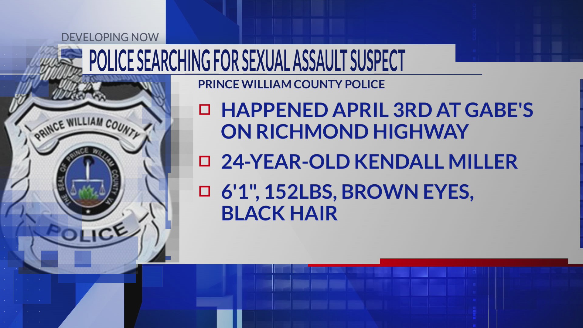 Man wanted after woman reports sexual assault at store in Woodbridge