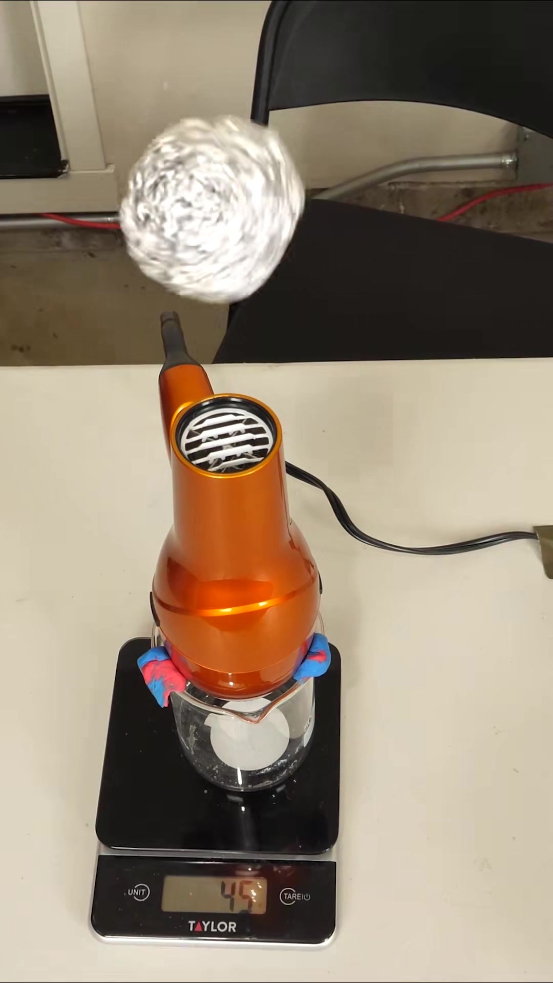 Indoor skydiving explains rocket motion