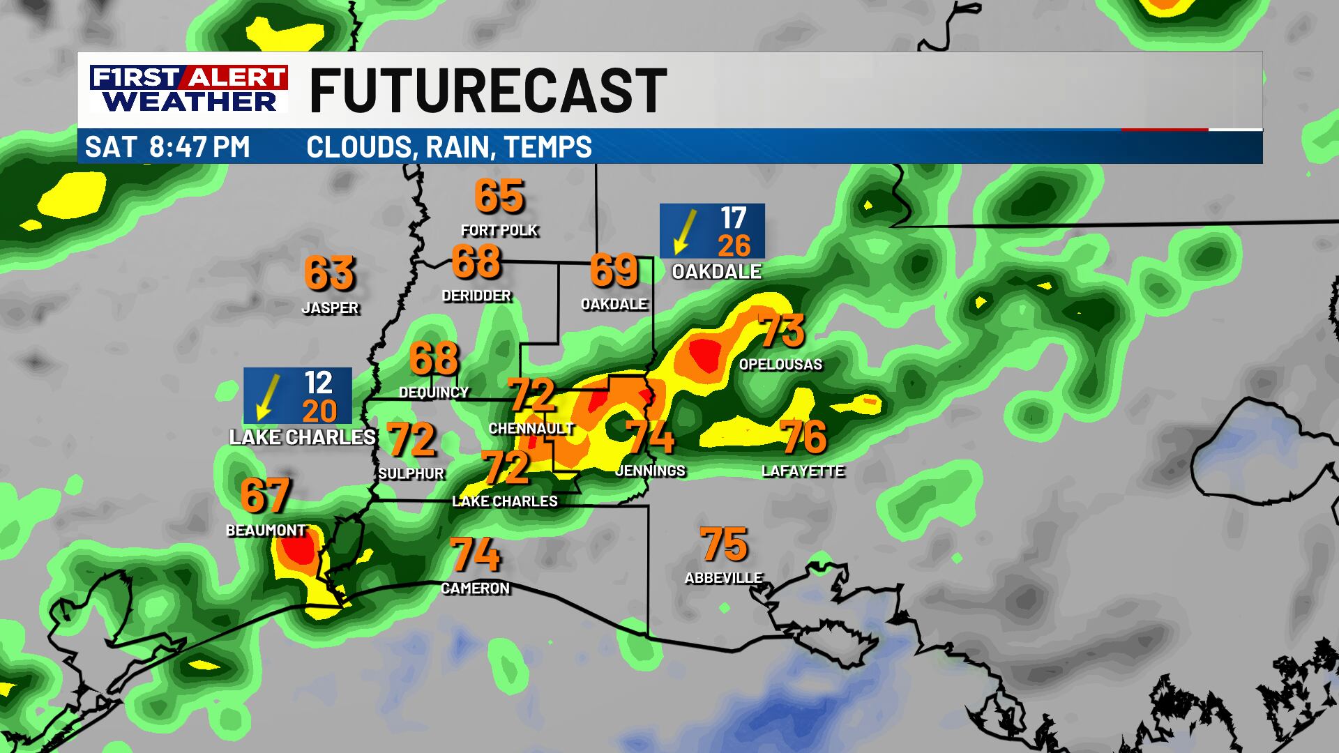 First alert forecast: Cold front to bring showers, storms by Saturday ...