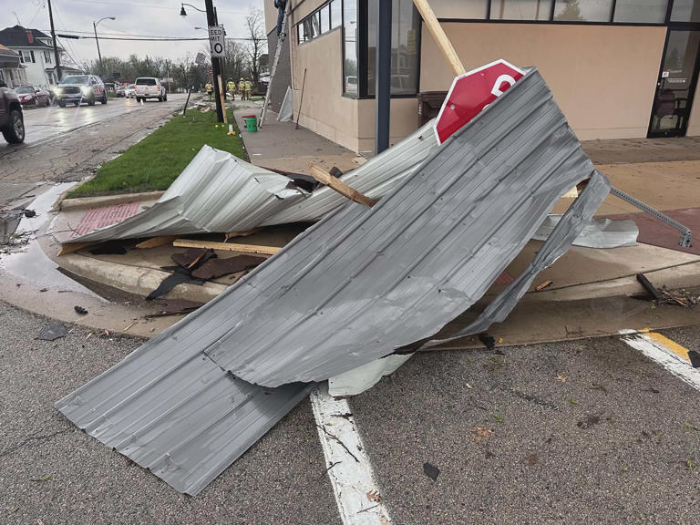 Suspected tornado hits Lena, severe damage reported