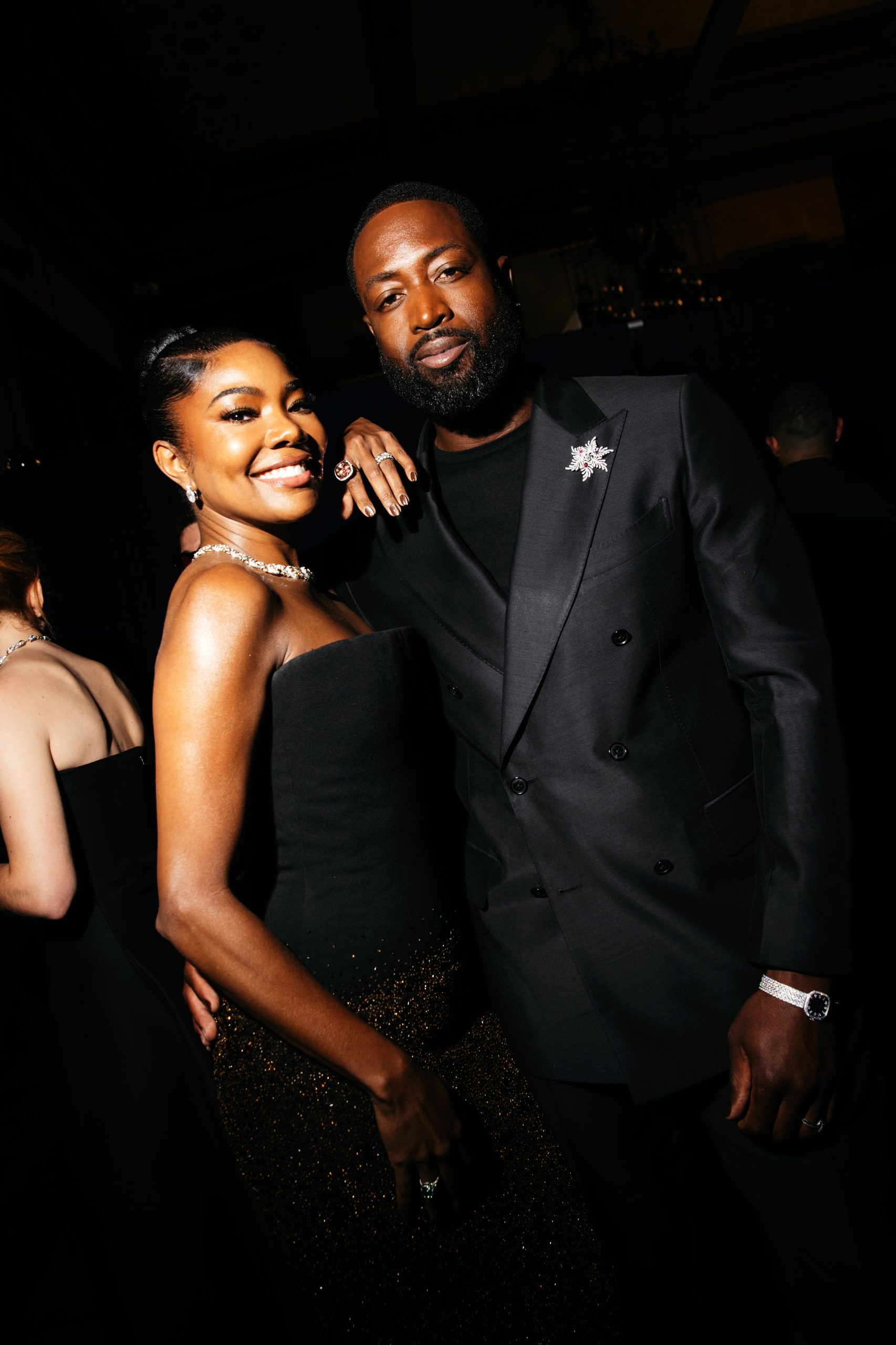 gabrielle union blue dress Gabrielle Union in Salih Balta FW26 with Dwyane Wade at the launch party  for Tiffany & Co.'s Blue Book 2026: Hidden Garden in NYC : r/whatthefrockk