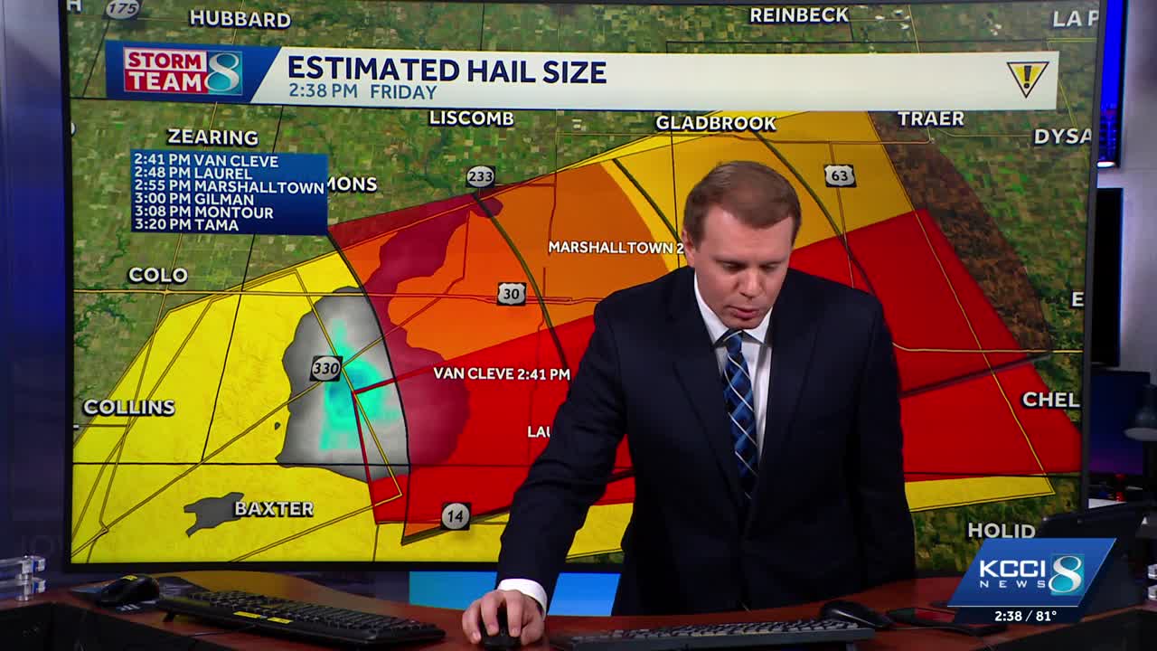 Iowa weather: Tornado warning in central Iowa as storms push through