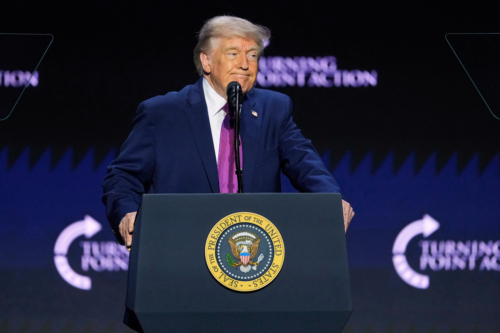 NATO’s offer to help with Iran doesn’t count, Trump says at TPUSA event
