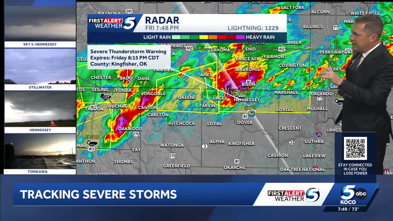 Tracking severe storms across Oklahoma Friday April 17, 2026