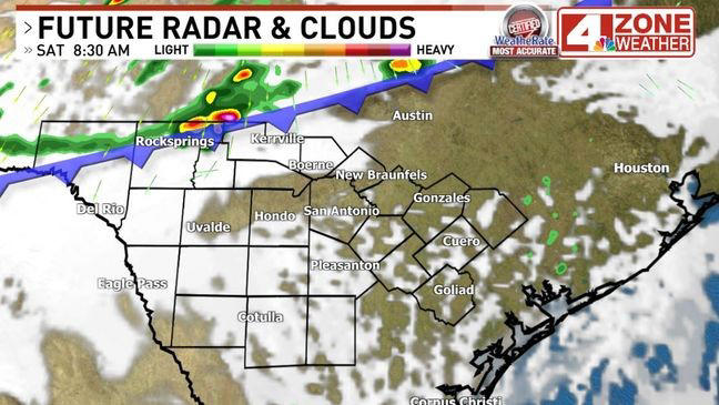 Major cold front impacting San Antonio, bringing 30-degree temperature drop