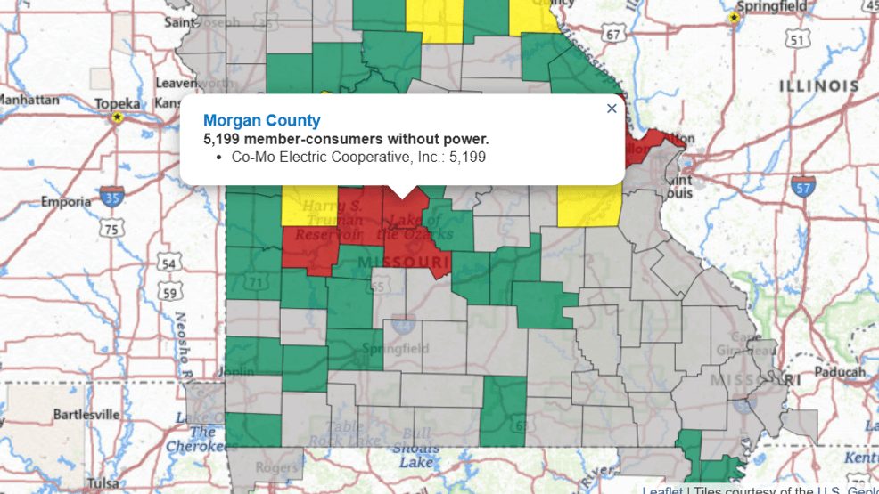 Thousands without power as storms move through mid-Missouri