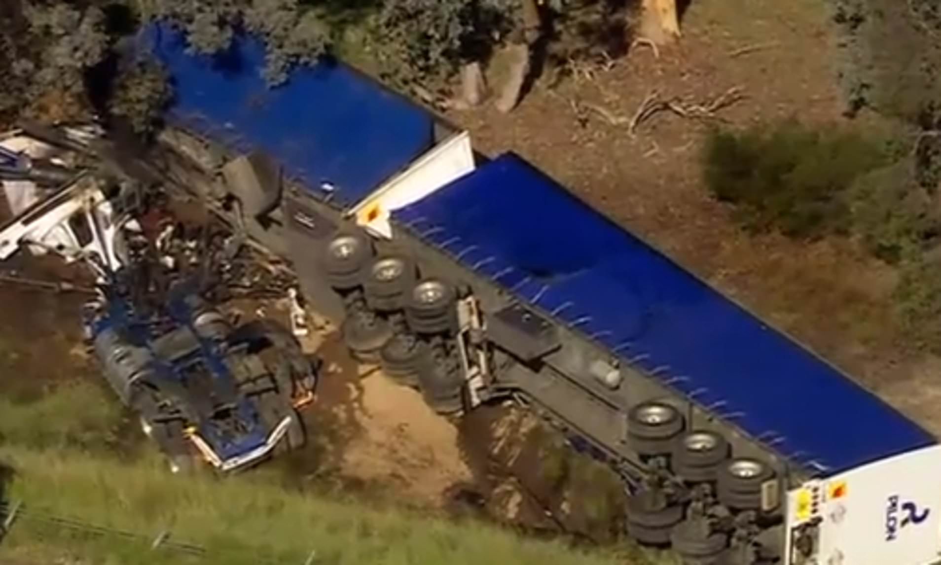Truck driver dead and five rushed to hospital after horror highway smash