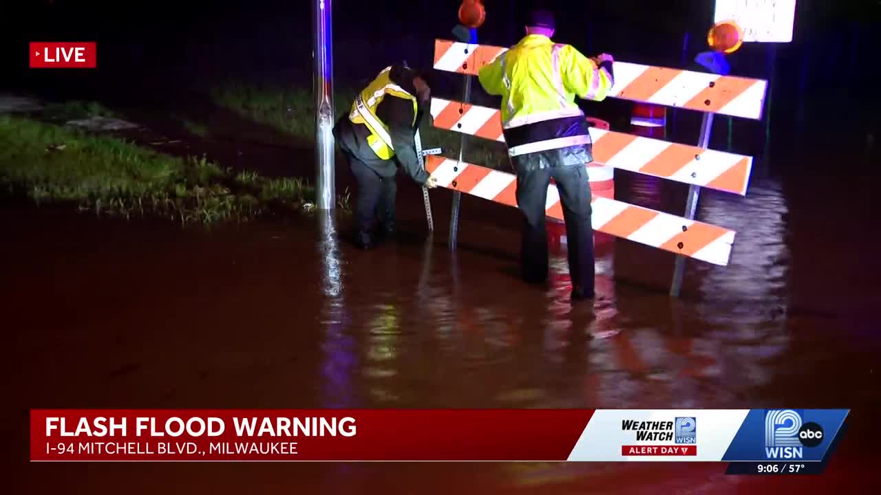 Streets near American Family Field flood again