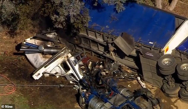 Truck driver dead and five rushed to hospital after horror highway smash