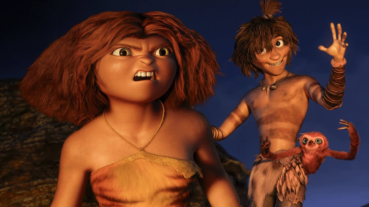 Eep meets Guy for the first time (Emma Stone & Ryan Reynolds) | The Croods