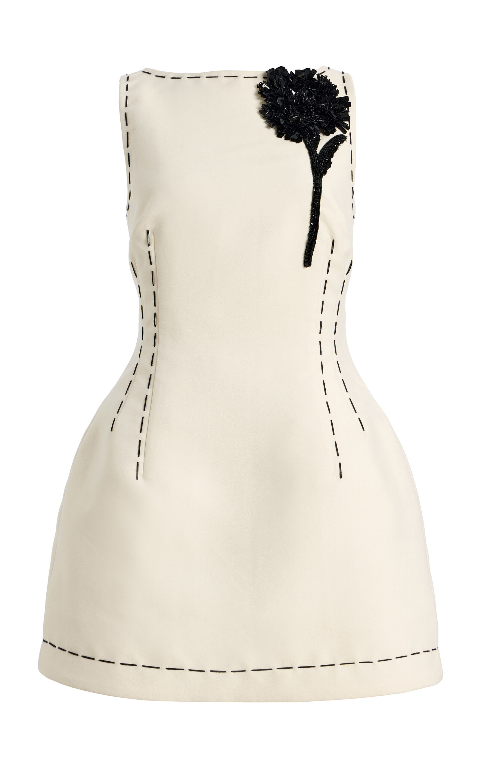 Exclusive Ali Appliquéd Twill Mini Dress