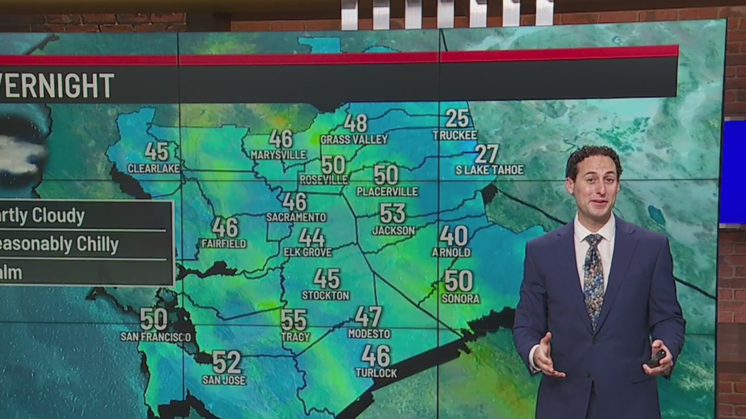 Partly cloudy overnight, temperatures warm up on Saturday