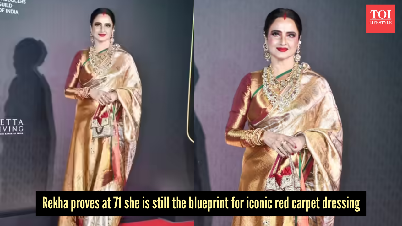 Rekha returns in her signature Kanjeevaram and reminds everyone why she ...